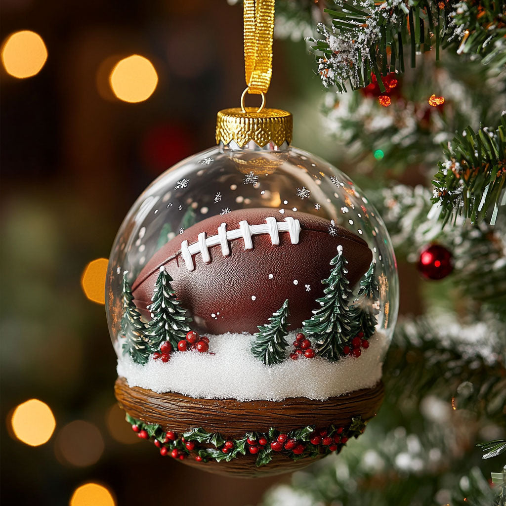American Football Snow CW2311003CL Christmas Ornament