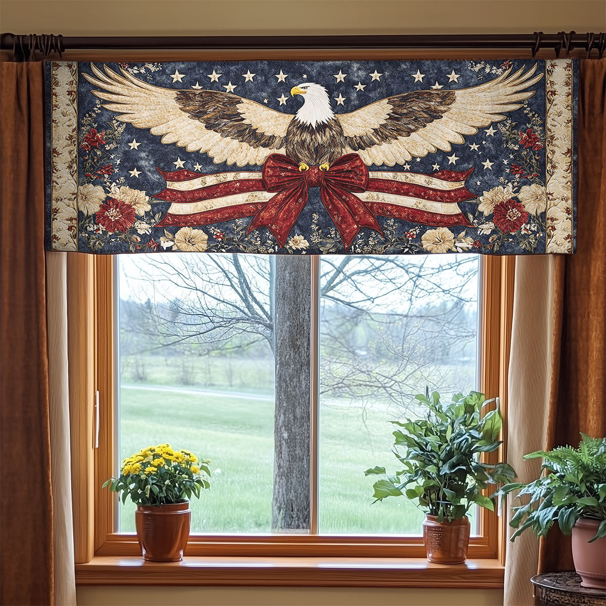 Bald Eagle Libertylight WN1206026CL Quilted Valance