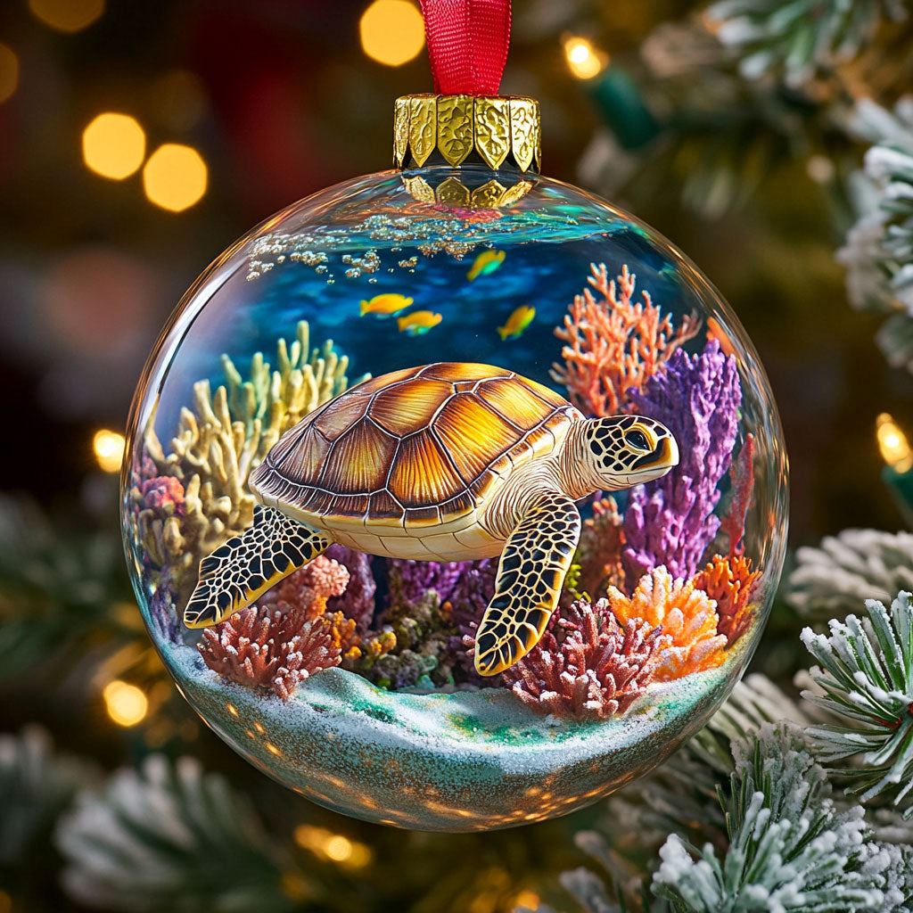 Coral Turtle CW2511010CL Christmas Ornament