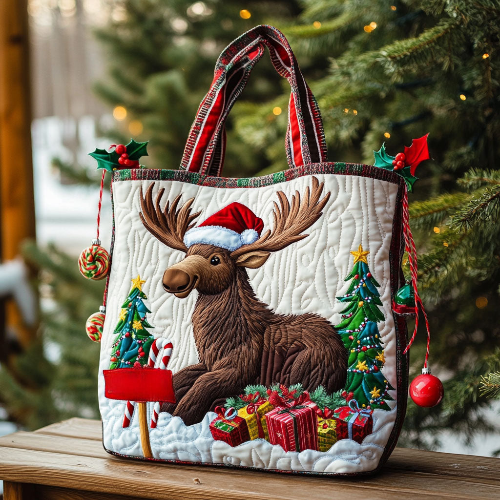 Cozy Barn Moose WN1310072CL Quilted Tote Bag