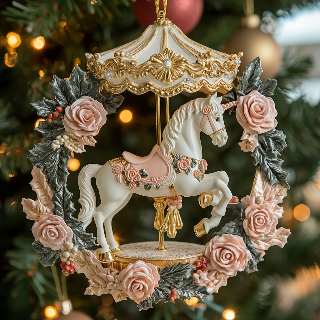 Bloom Carousel Horse CW2611015CL Christmas Ornament