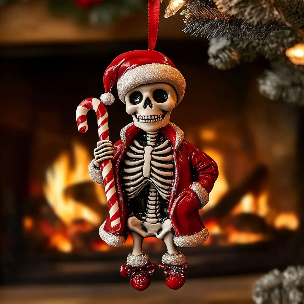Merry Skeleton Christmas WN0811058CL Christmas Ornament