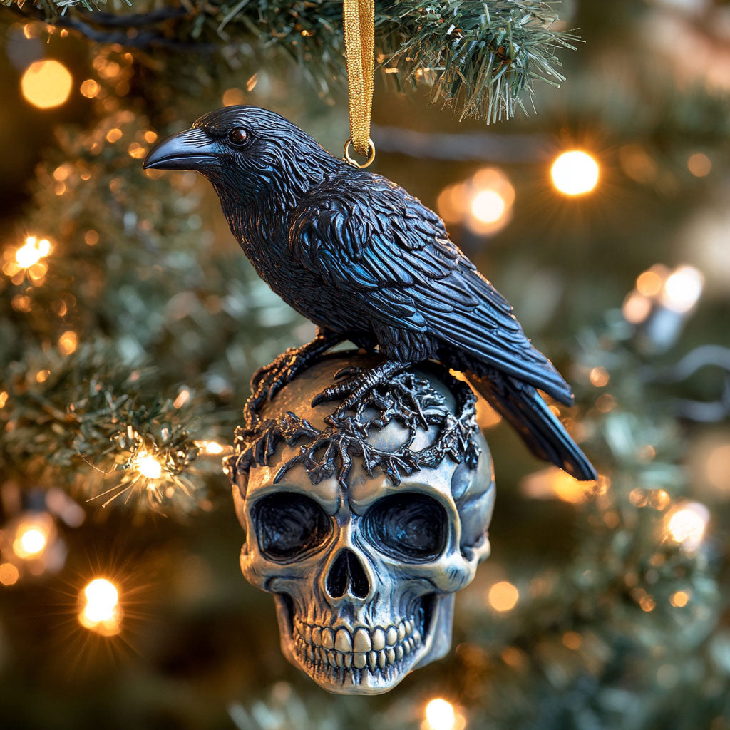 Raven Skull CP2711006CL Christmas Ornament