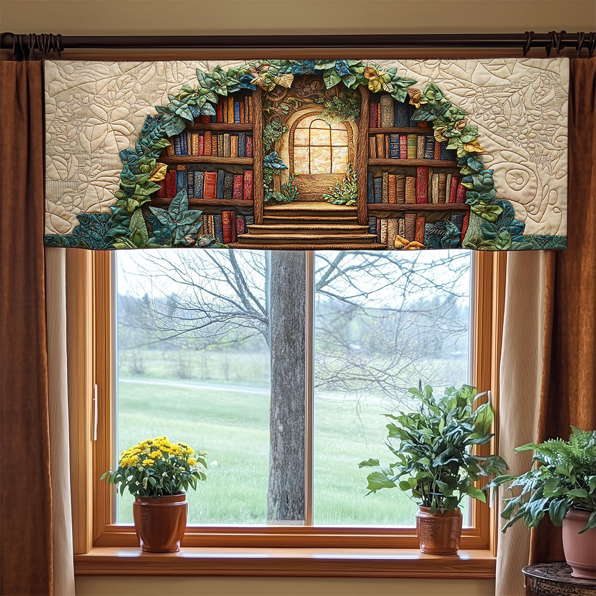 Library WJ1605014CL Quilted Valance