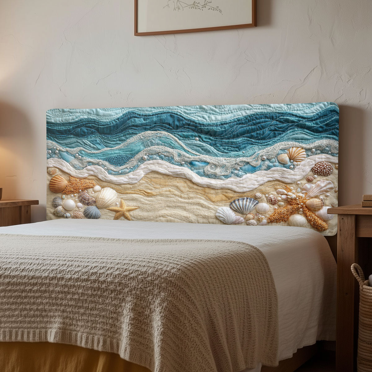 Calm Shore Curl CW1212007CL Quilted Headboard Slipcover