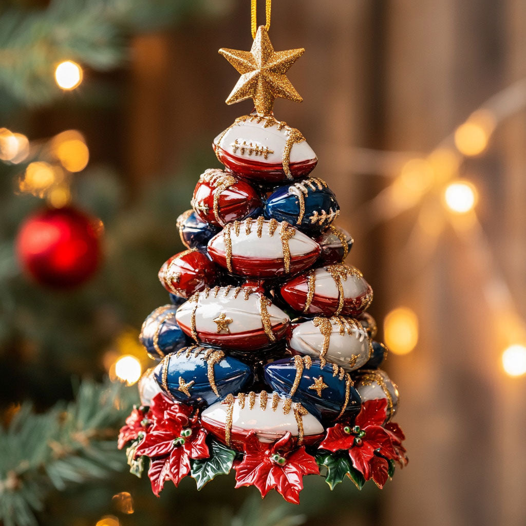 American Football CW2311007CL Christmas Ornament