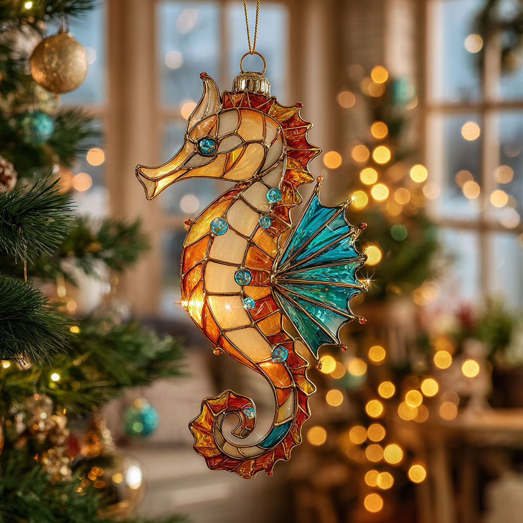 Seahorse Charming CW1012059CL Christmas Ornament