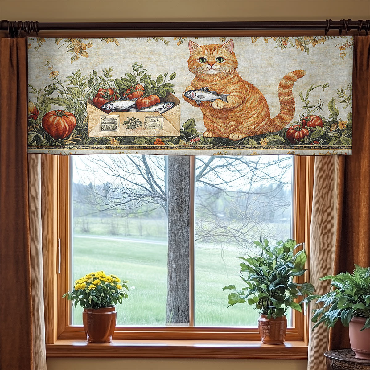Meow Baker Mood WN3006057CL Quilted Valance