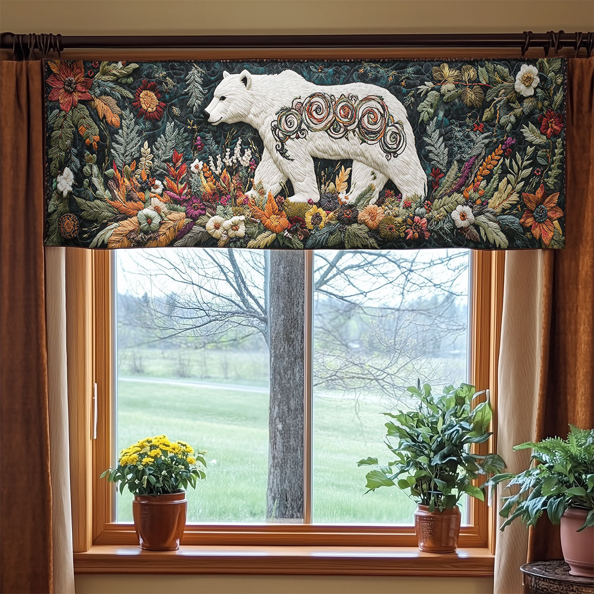 Meadow Bearwalk WN2406034CL Quilted Valance