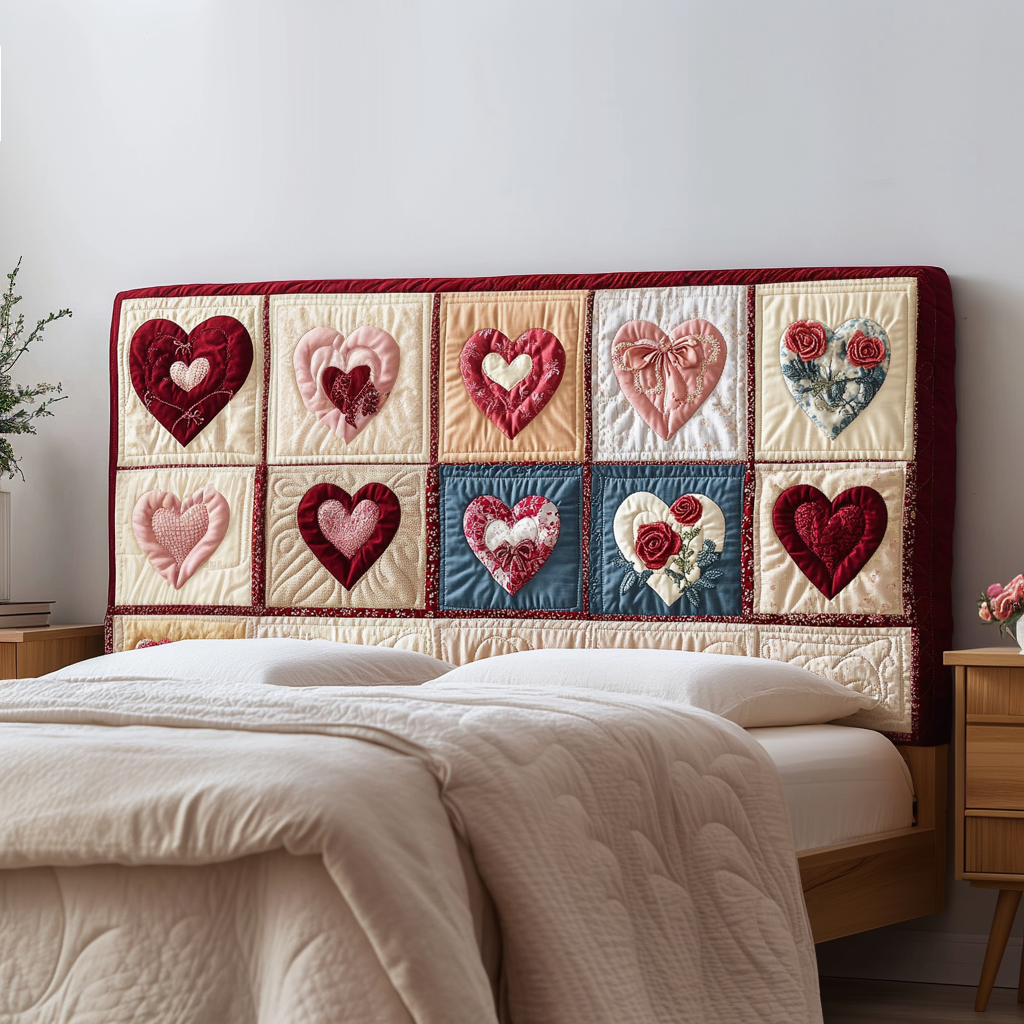 Heart Of Love QA1301007CL Quilted Headboard Slipcover