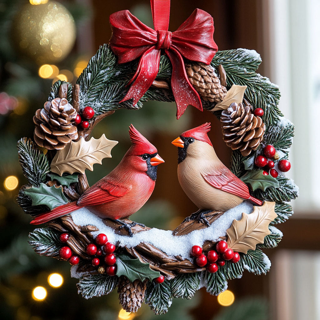 Cardinal Couple CW1410002CL Christmas Ornament