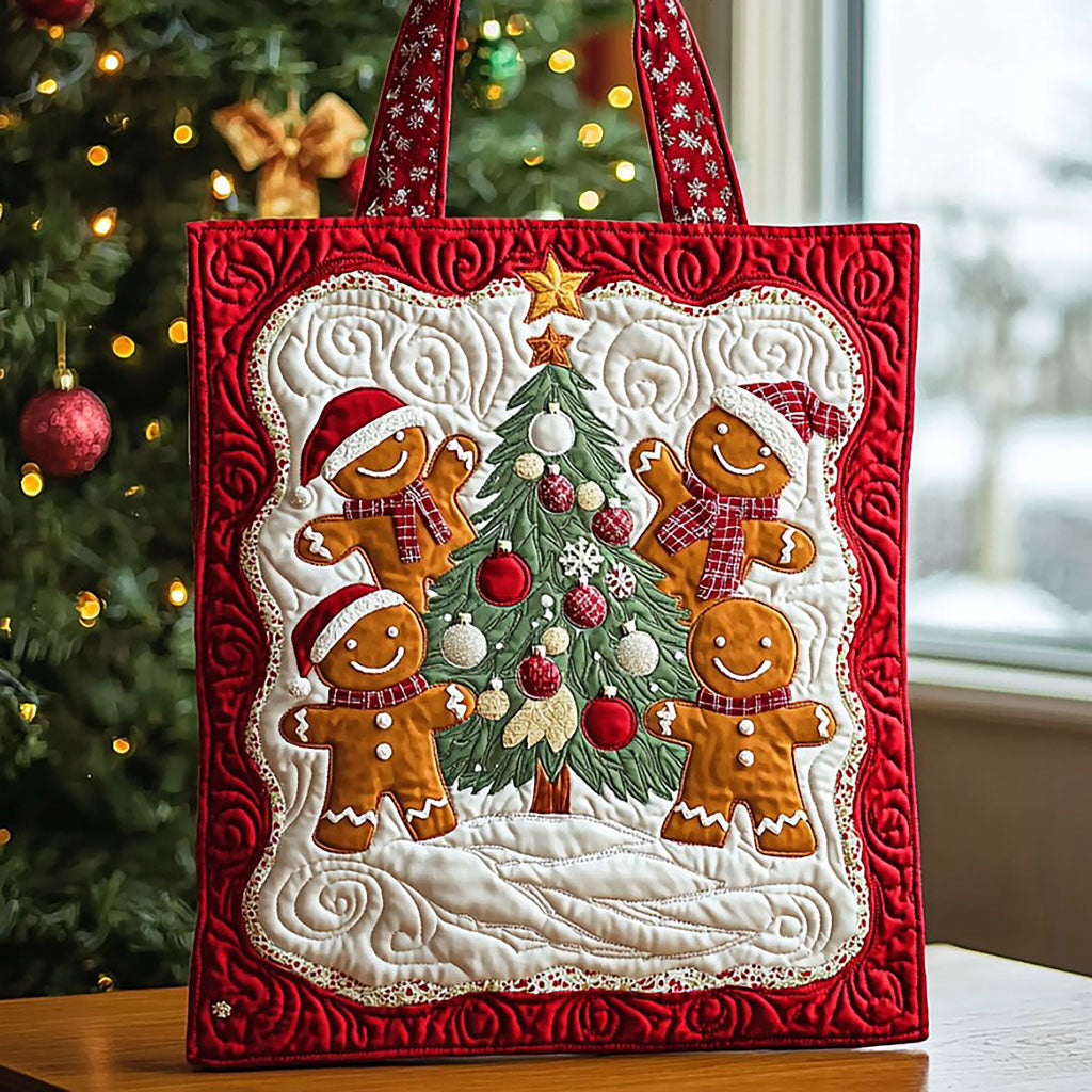 Gingerbread Friends QA2011009CL Quilted Tote Bag