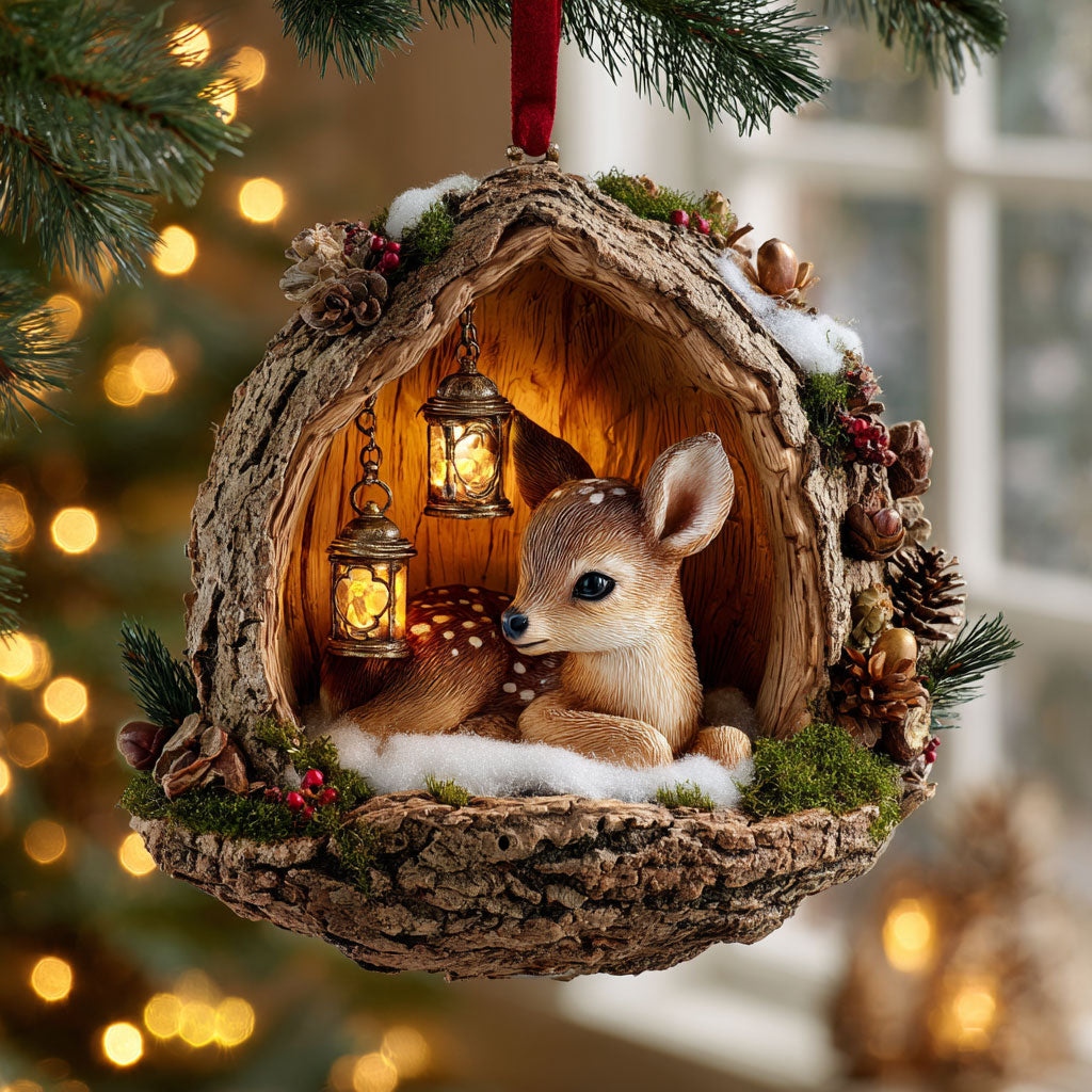 Winter Woodland Fawn CW0312026CL Christmas Ornament