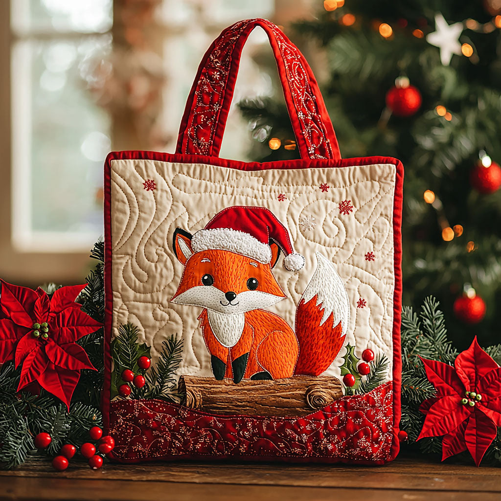 Christmas Fox QA2511020CL Quilted Tote Bag
