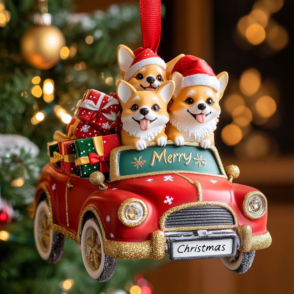 Christmas Corgi CW1410026CL Christmas Ornament