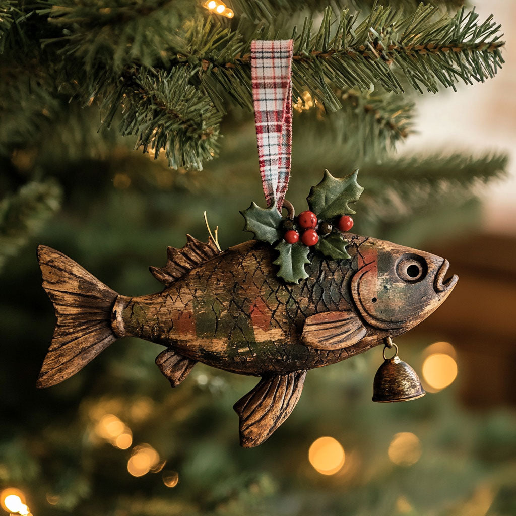 Merry Lights Fishing WN0411067CL Christmas Ornament