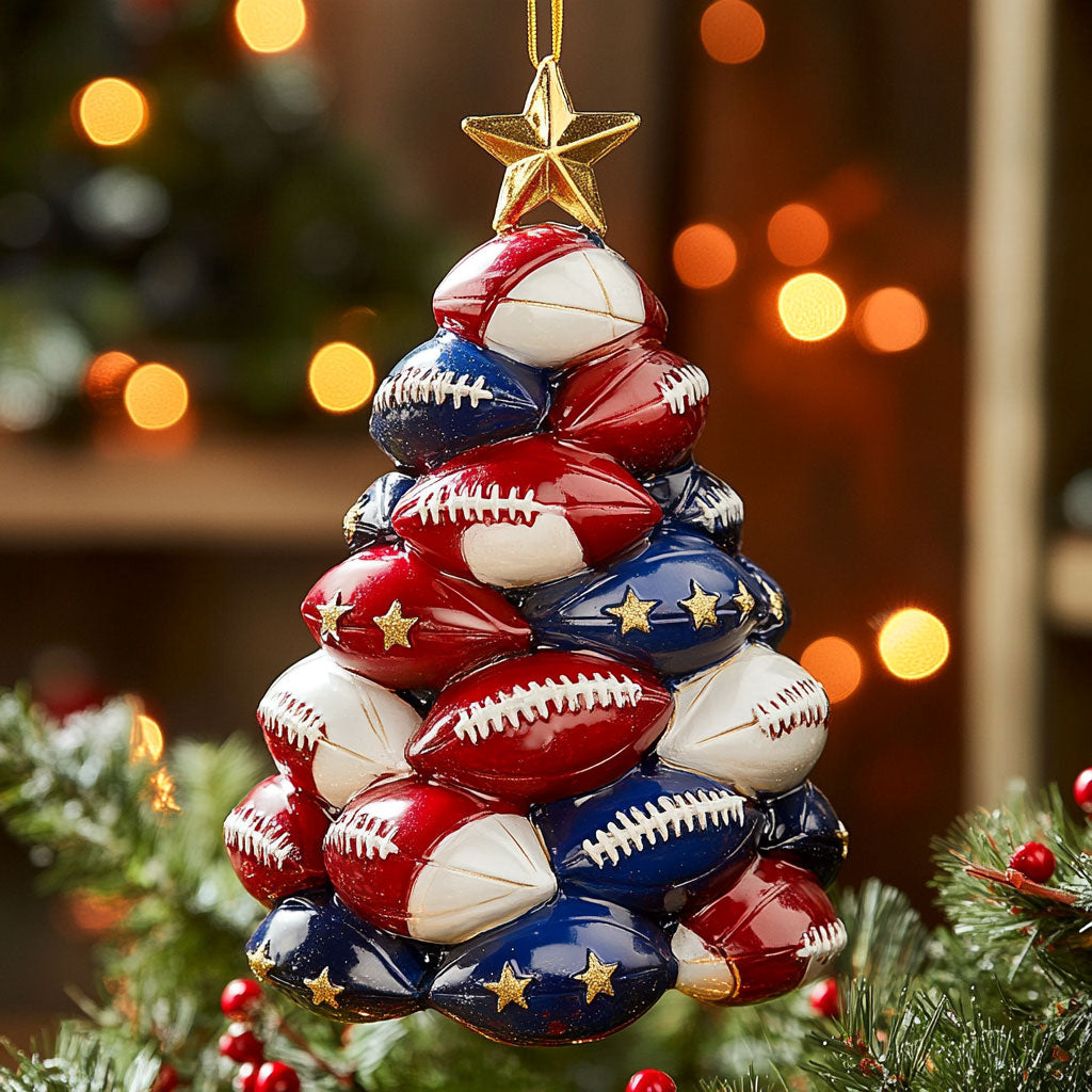 American Football Glow CW2311005CL Christmas Ornament