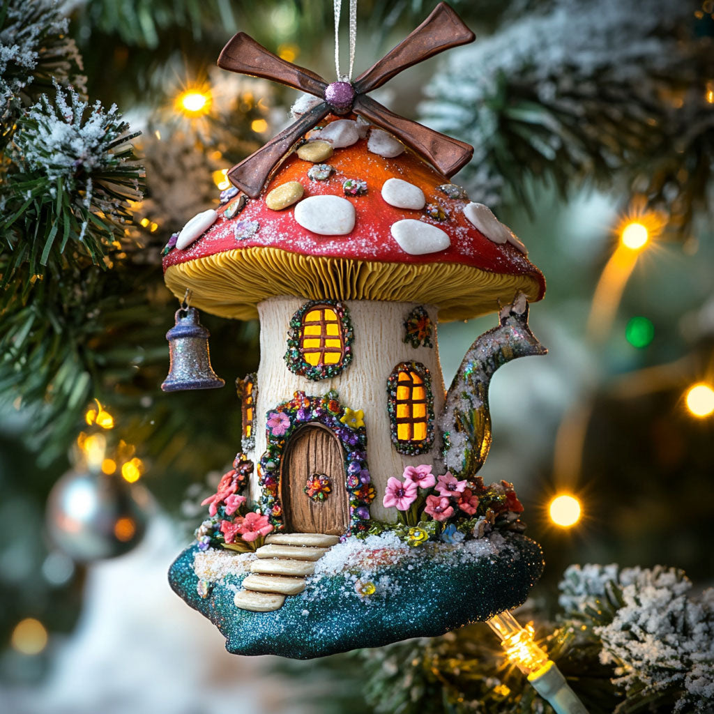 Mushroom Cozy Nest WN1112032CL Christmas Ornament