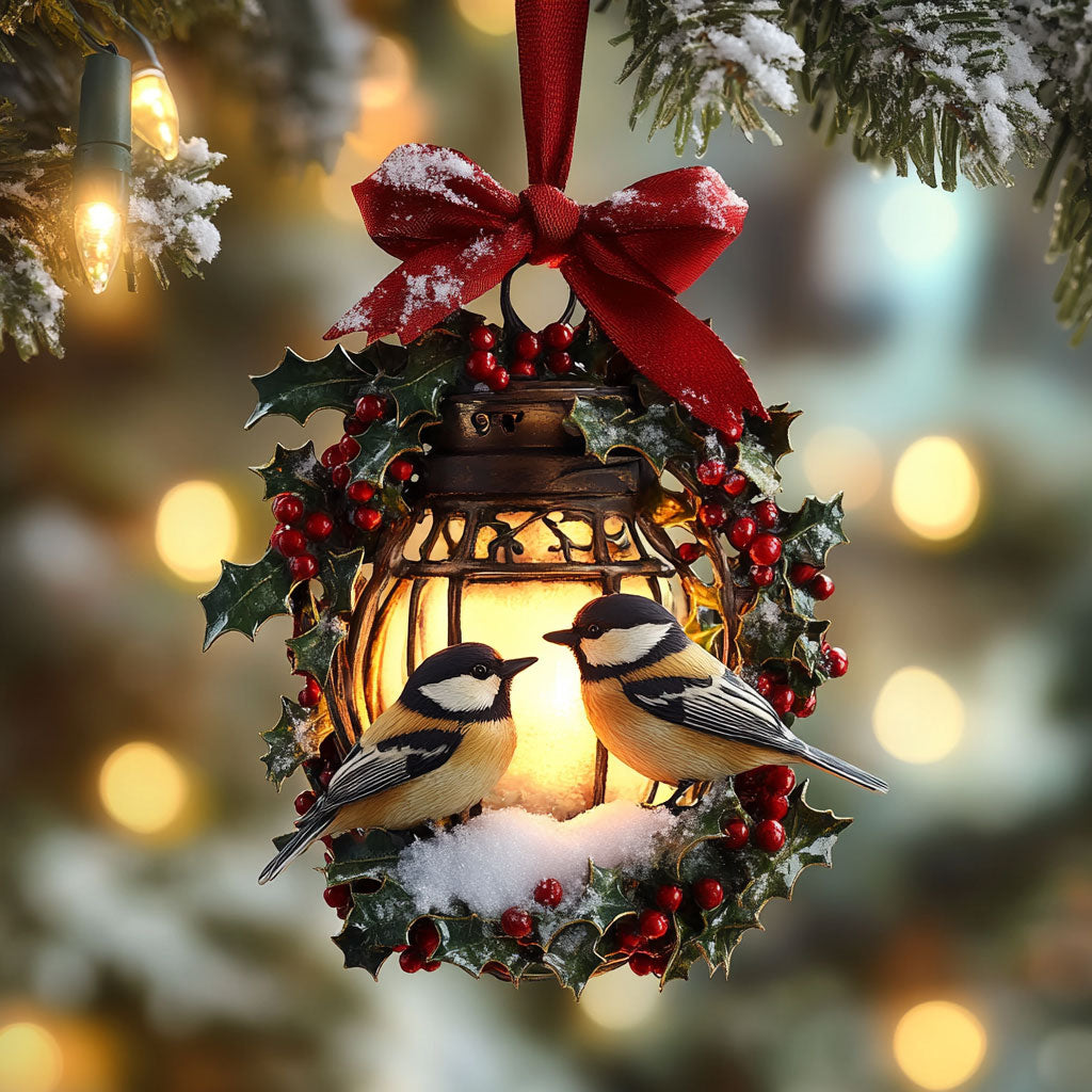 Lantern Chickadee WN2210037CL Christmas Ornament