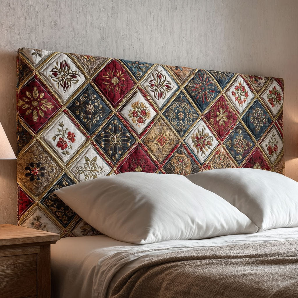 Patchwork Bloom CW2912021CL Quilted Headboard Slipcover