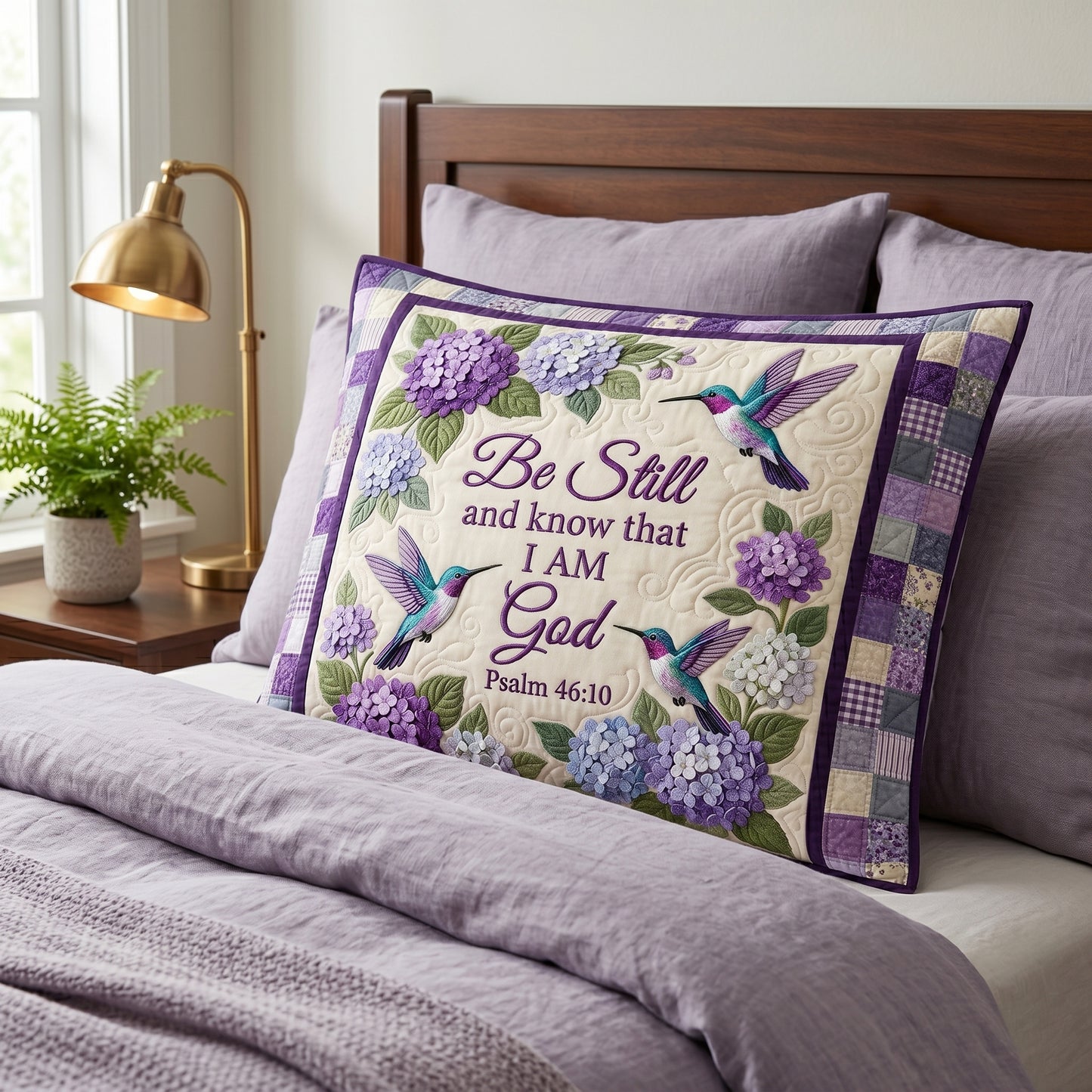 Be Still Hummingbird XR1604021CL Quilted Bedding Pillow Case