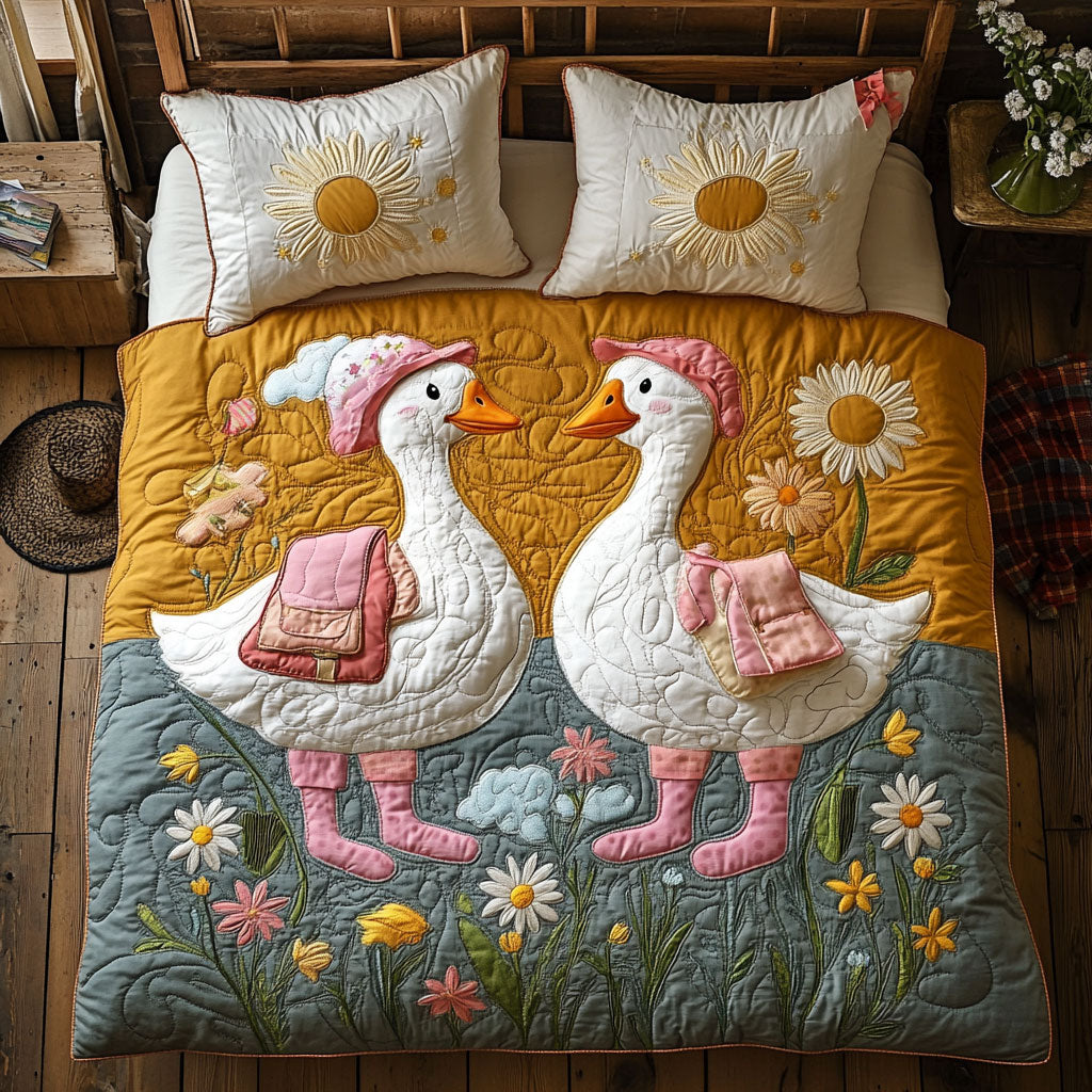 Gossip Geese Pair WJ2203048CL Duvet Cover Set