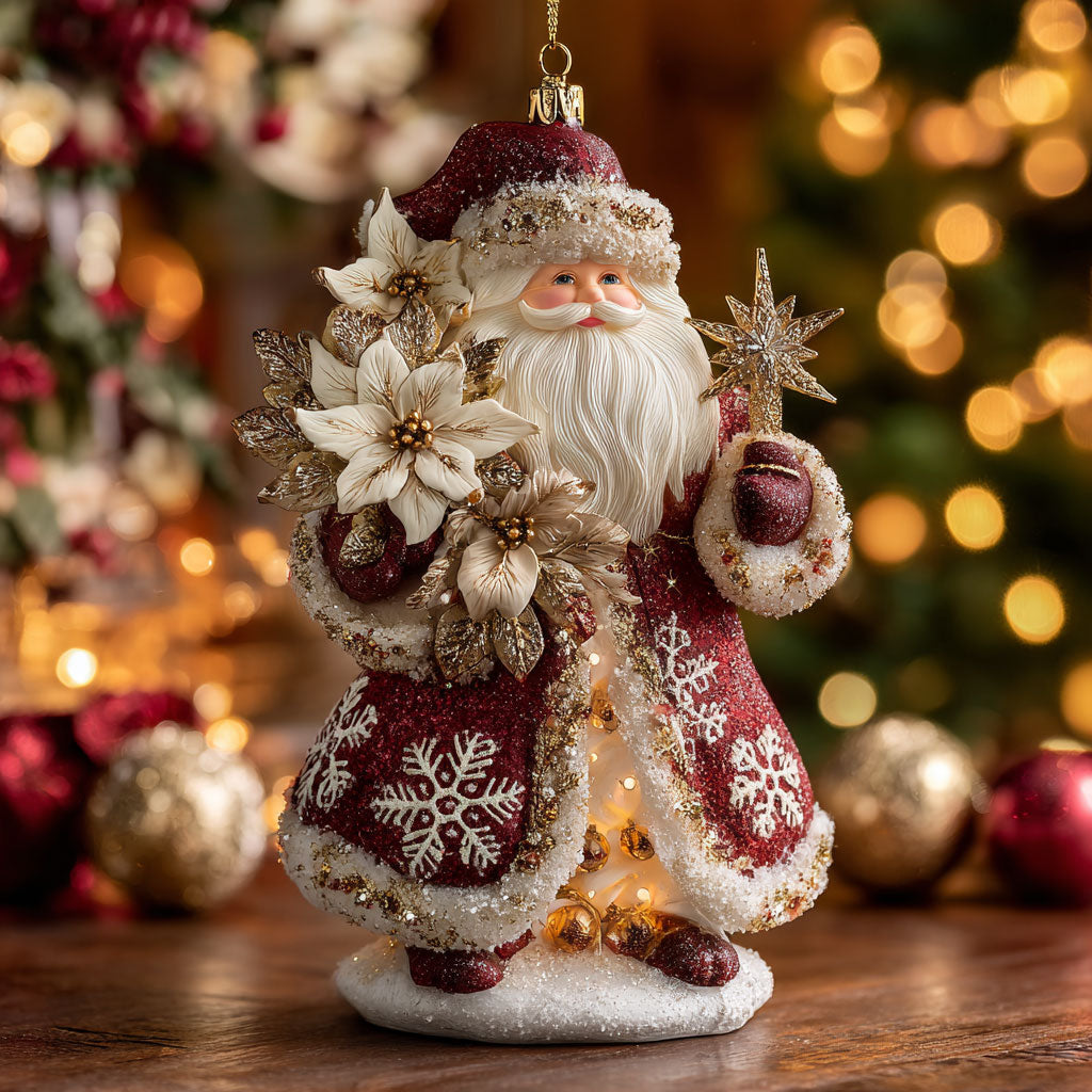 Santa Glow CW0212050CL Christmas Ornament
