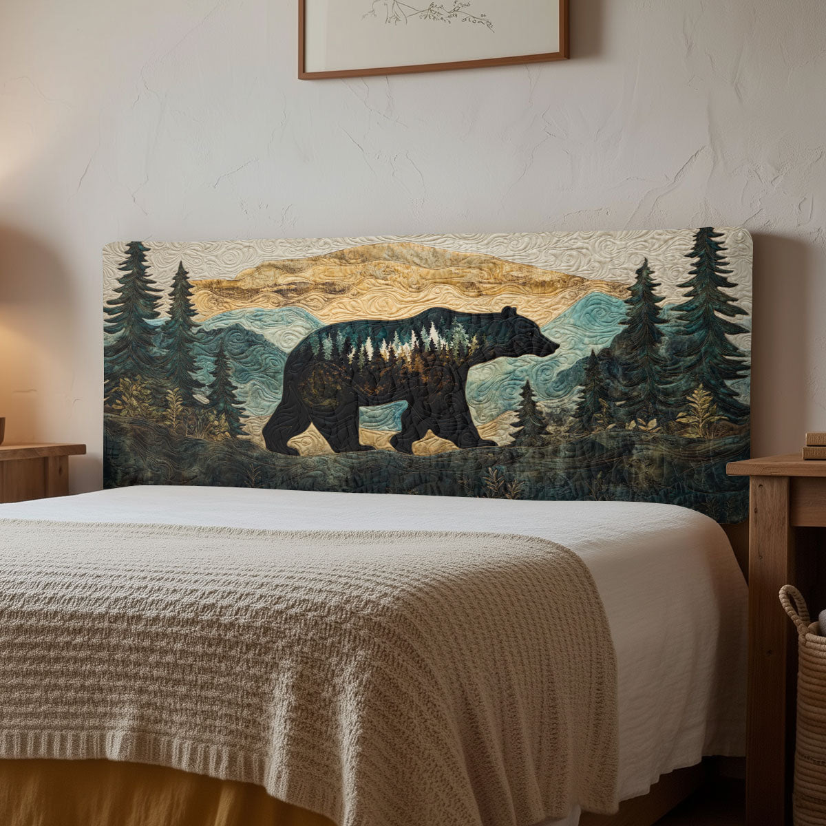 Bear Forest CW2612002CL Quilted Headboard Slipcover