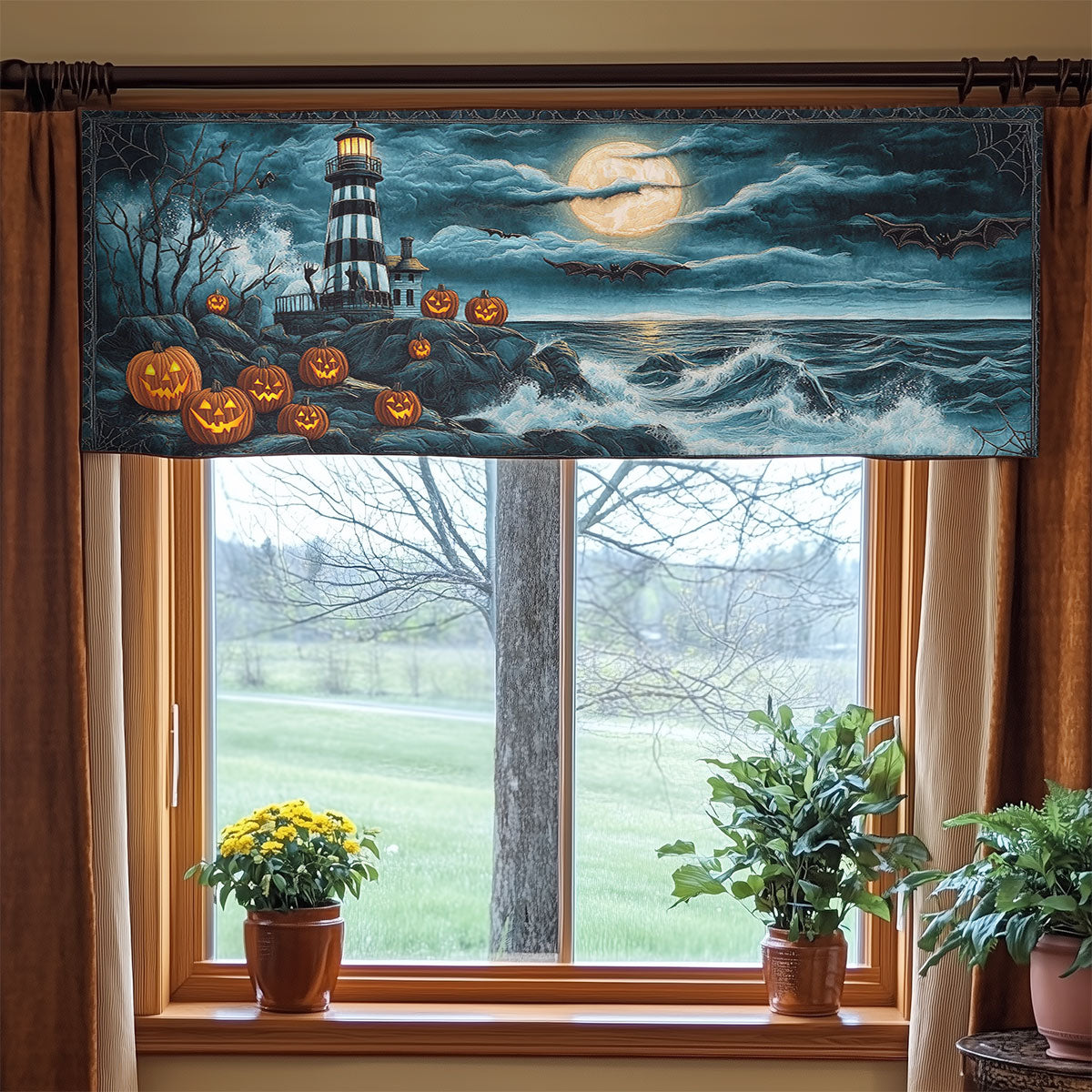 Lighthouse Howl WN2207048CL Quilted Valance