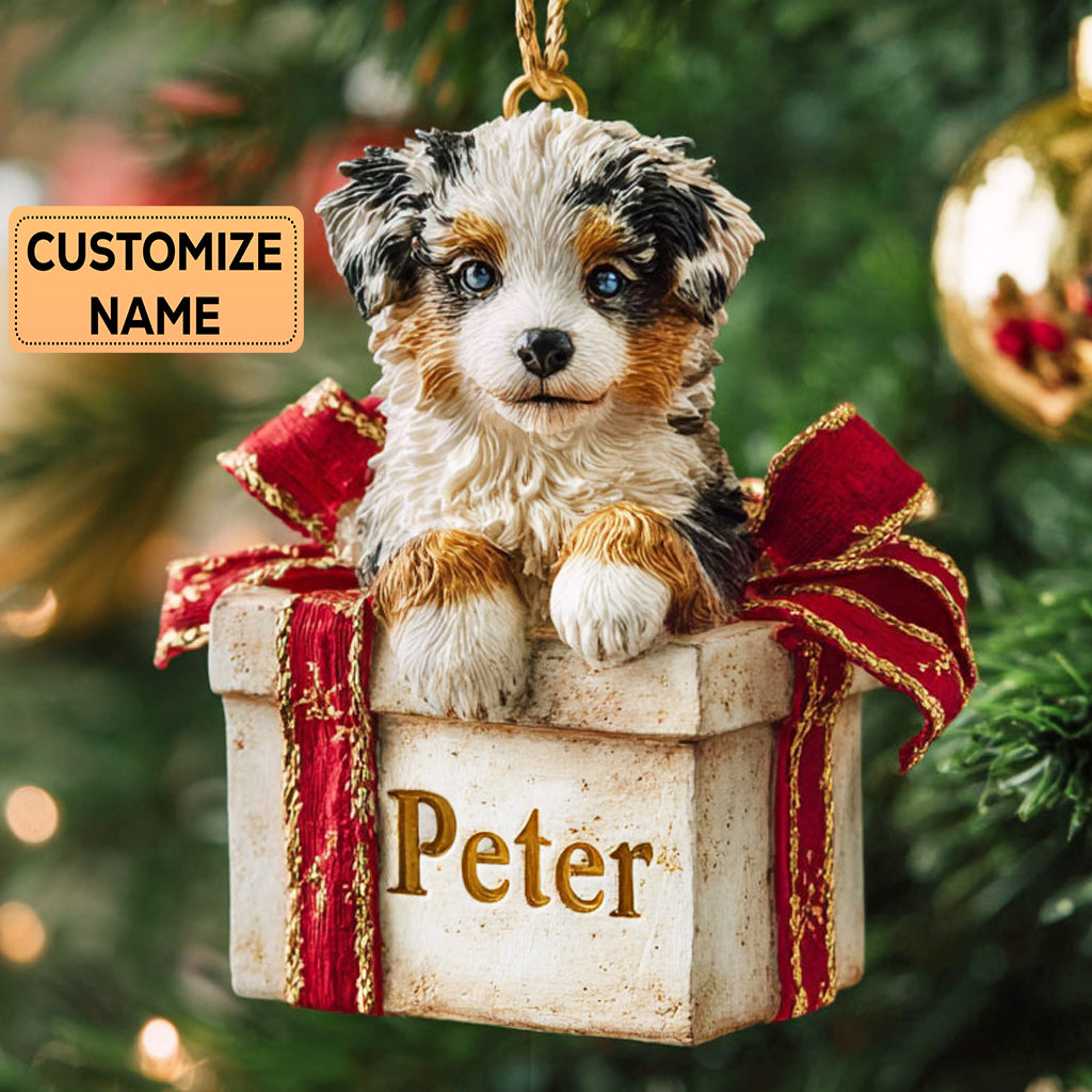 Holiday Aussie CP0112038CL Personalized Christmas Ornament