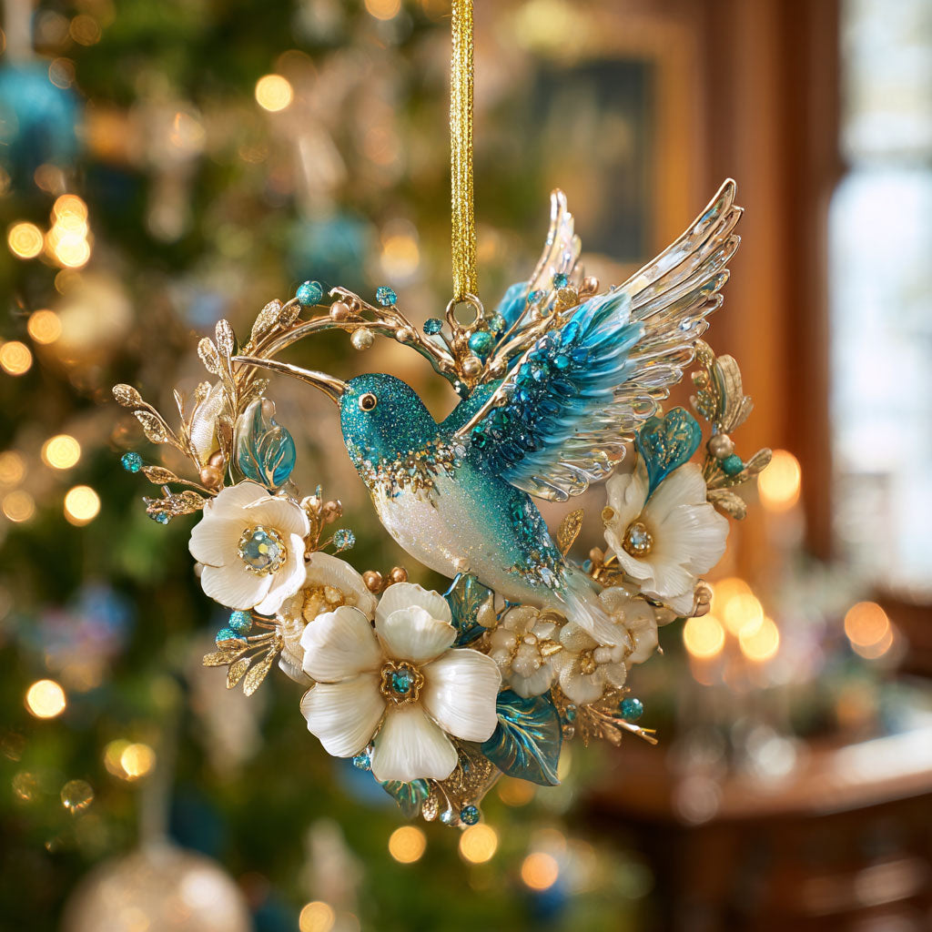 Hummingbird Love CW0412102CL Christmas Ornament