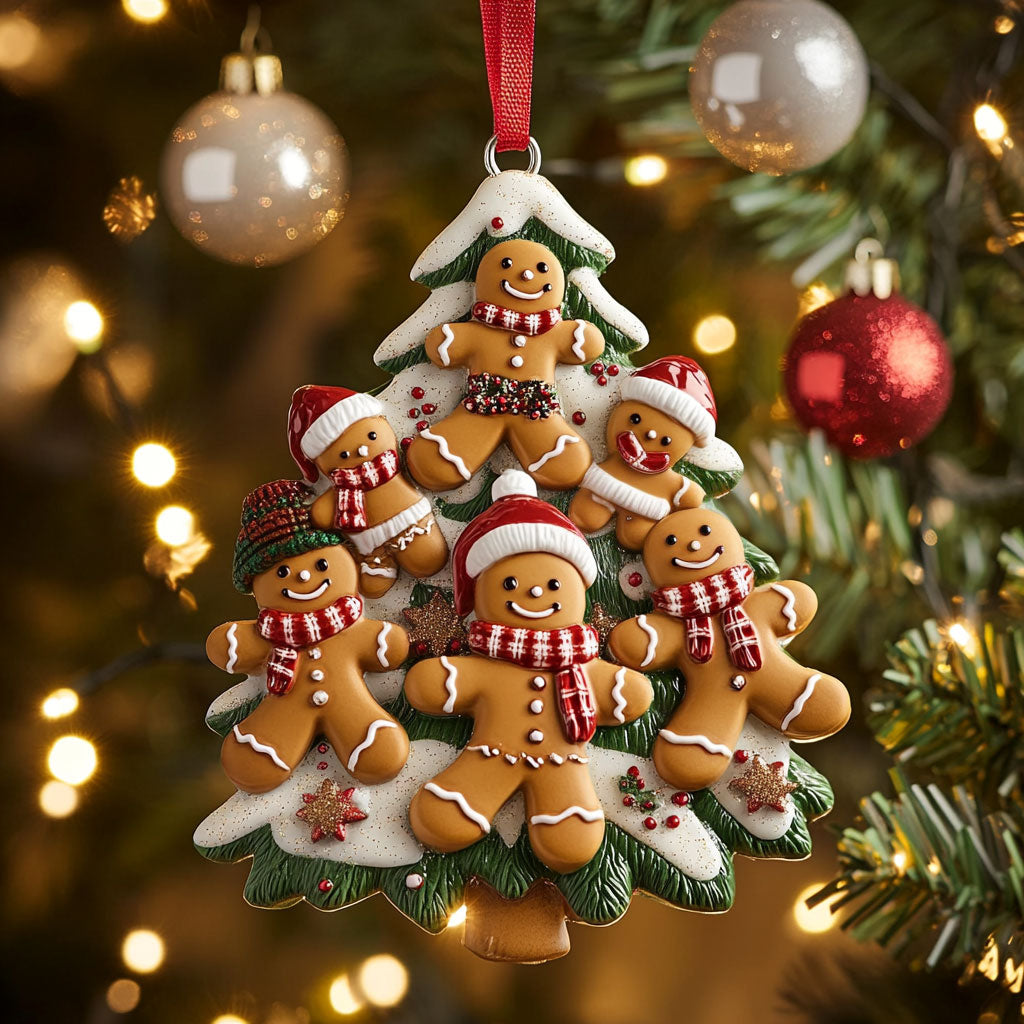 Gingerbread Family Frost WN1811011CL Christmas Ornament