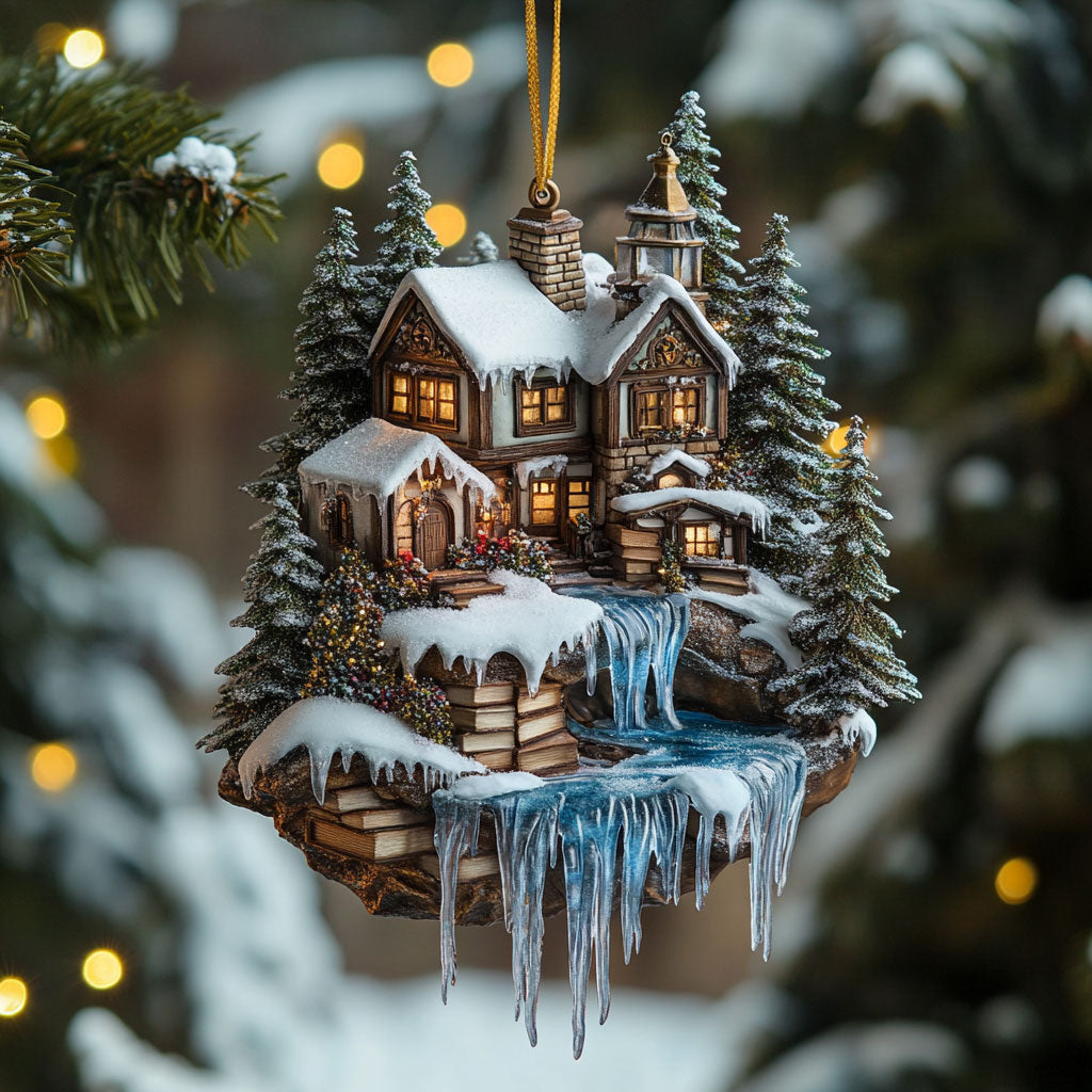 Frosty Book Village WN0412029CL Christmas Ornament