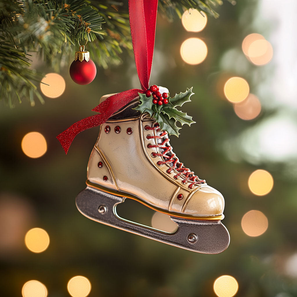 Ice Skates Christmas Glow WN2511025CL Christmas Ornament