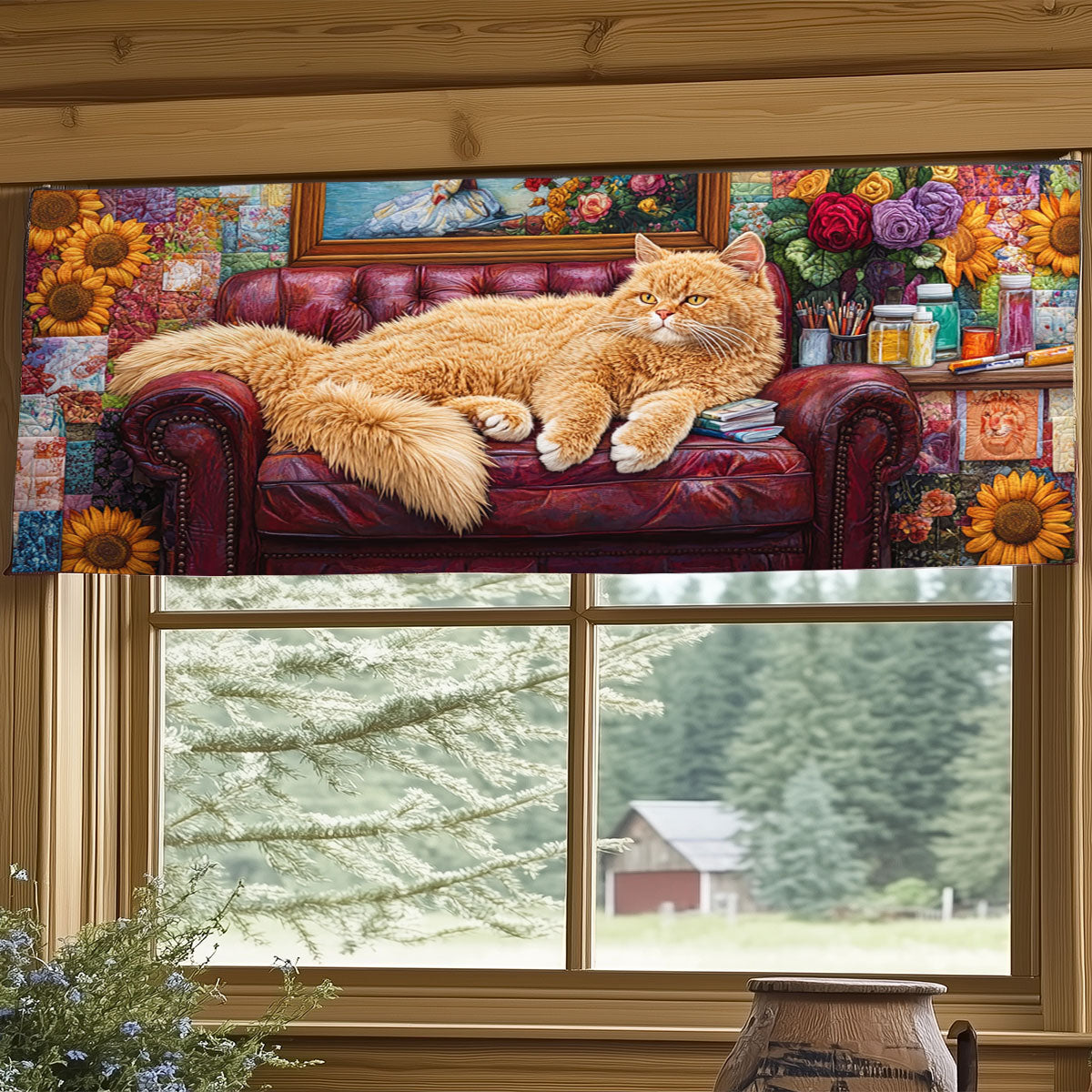 Golden Whiskers Lounge WJ1706017CL Quilted Valance