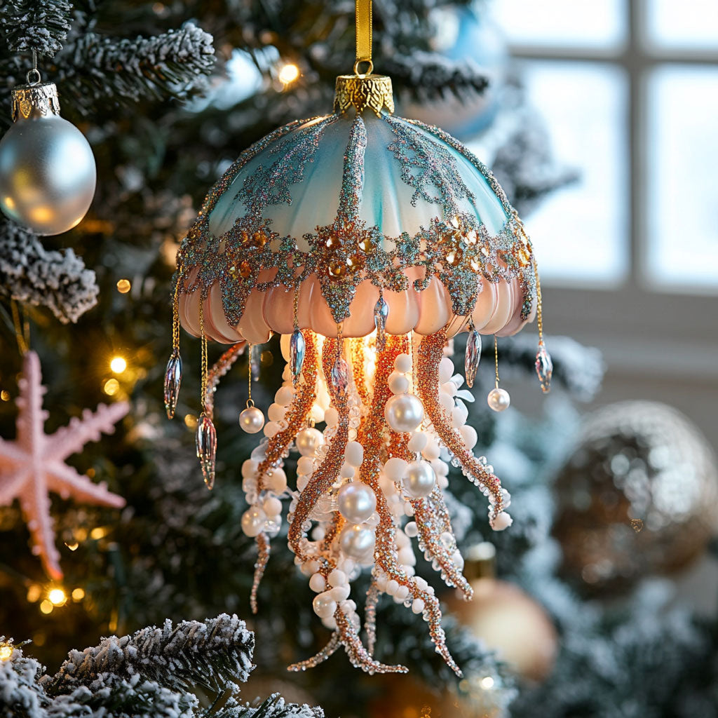 Jellyfish Glow CW1012042CL Christmas Ornament