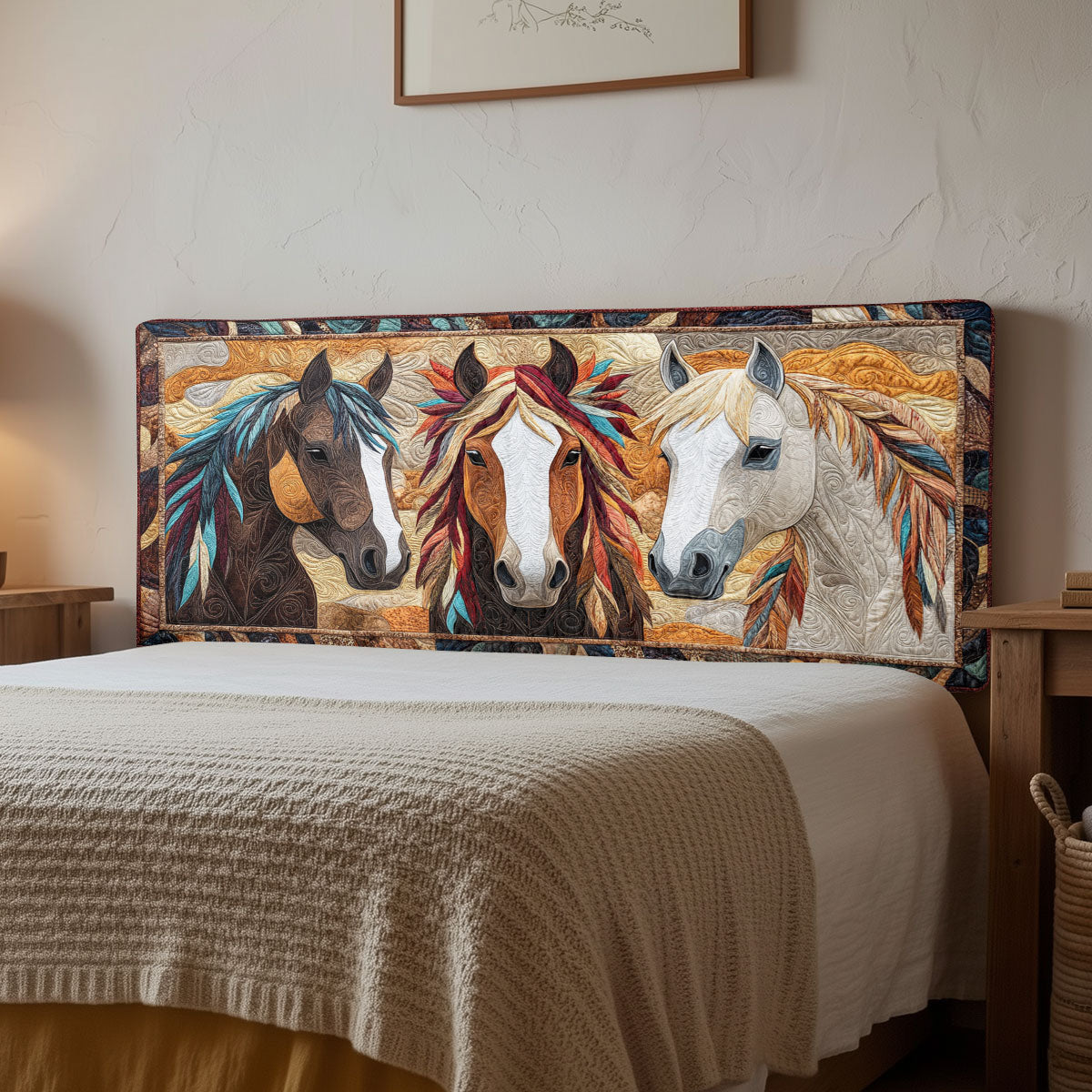 Horse Spirit CW2912017CL Quilted Headboard Slipcover