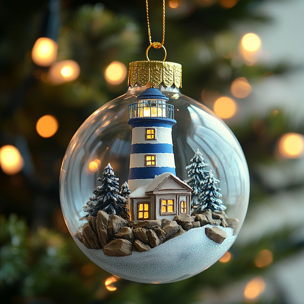 Lighthouse Winter Beacon WN2611065CL Christmas Ornament