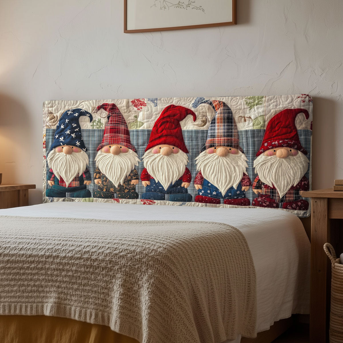 Cottage Gnomes CP0901053CL Quilted Headboard Slipcover