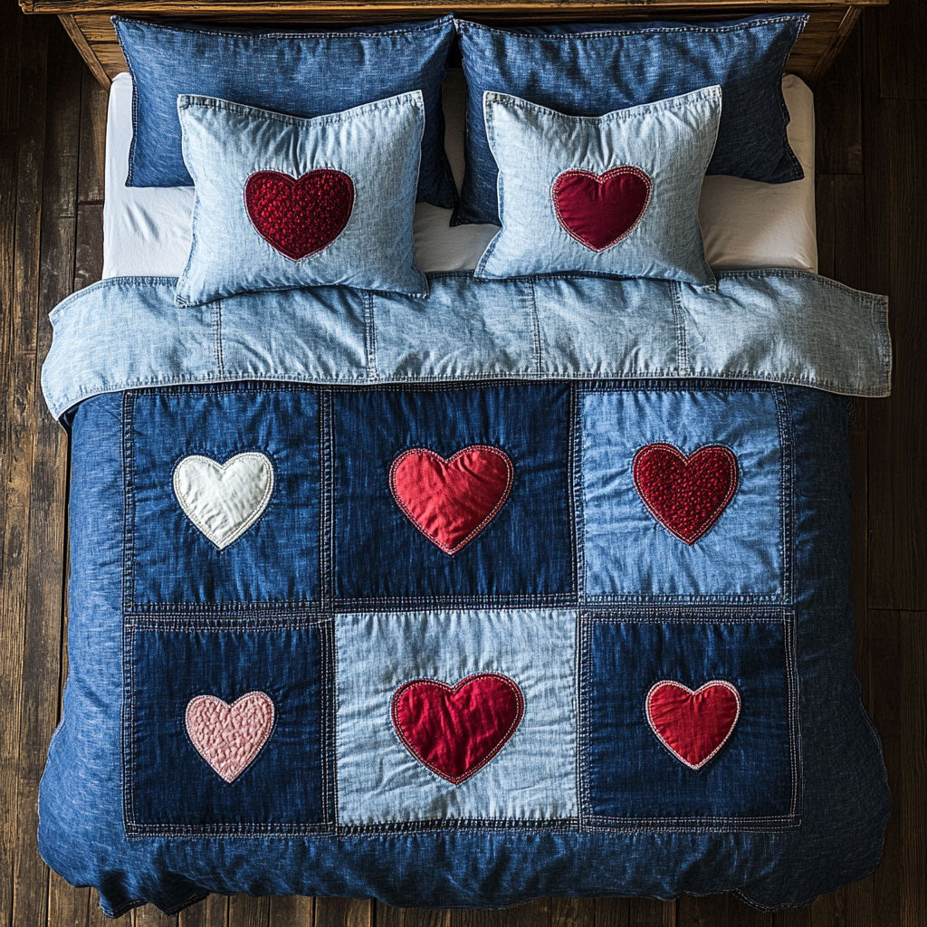 Patchwork Heart CW1501041CL Duvet Cover Set