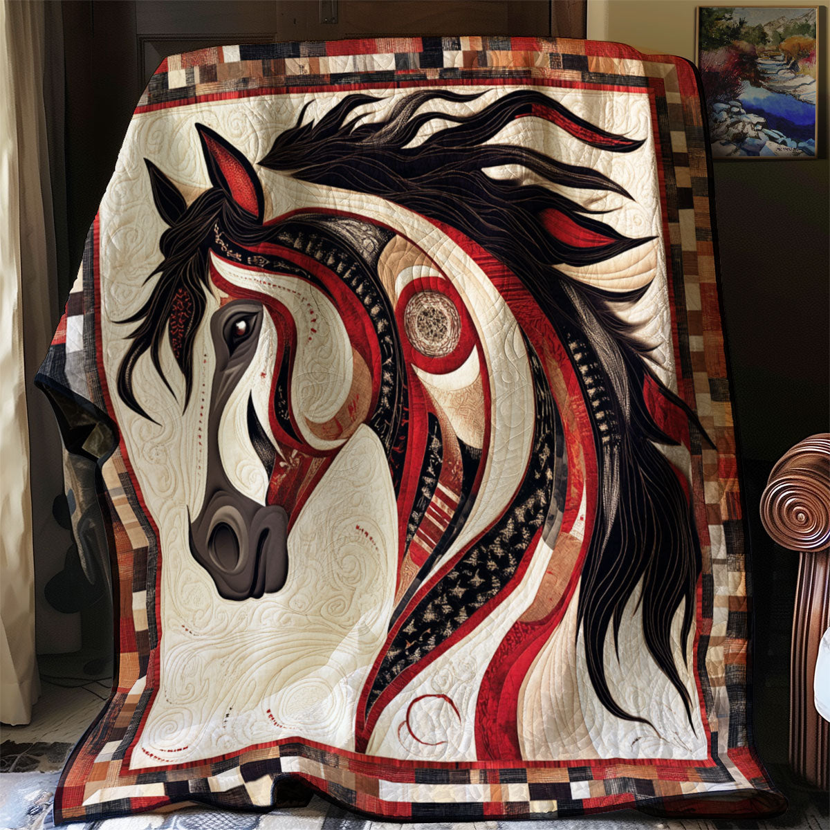 Ancestral Horse Form WJ0801029CL Quilt