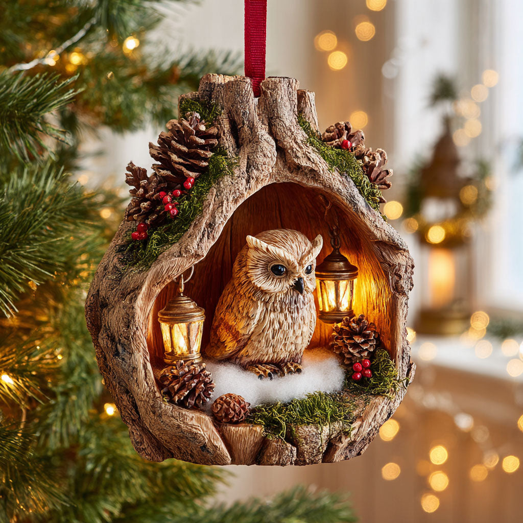 Woodland Owl Charm CW0312029CL Christmas Ornament