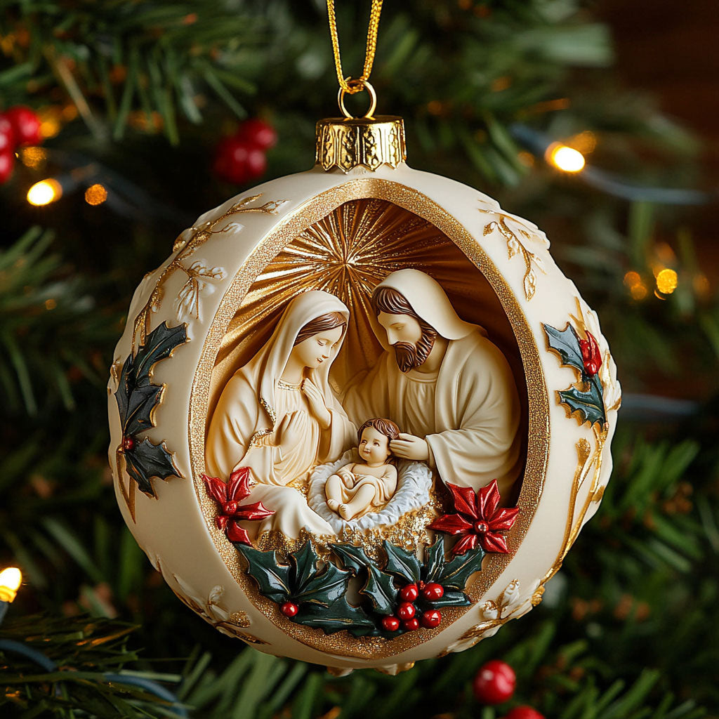Blessed Family CW1701001CL Christmas Ornament