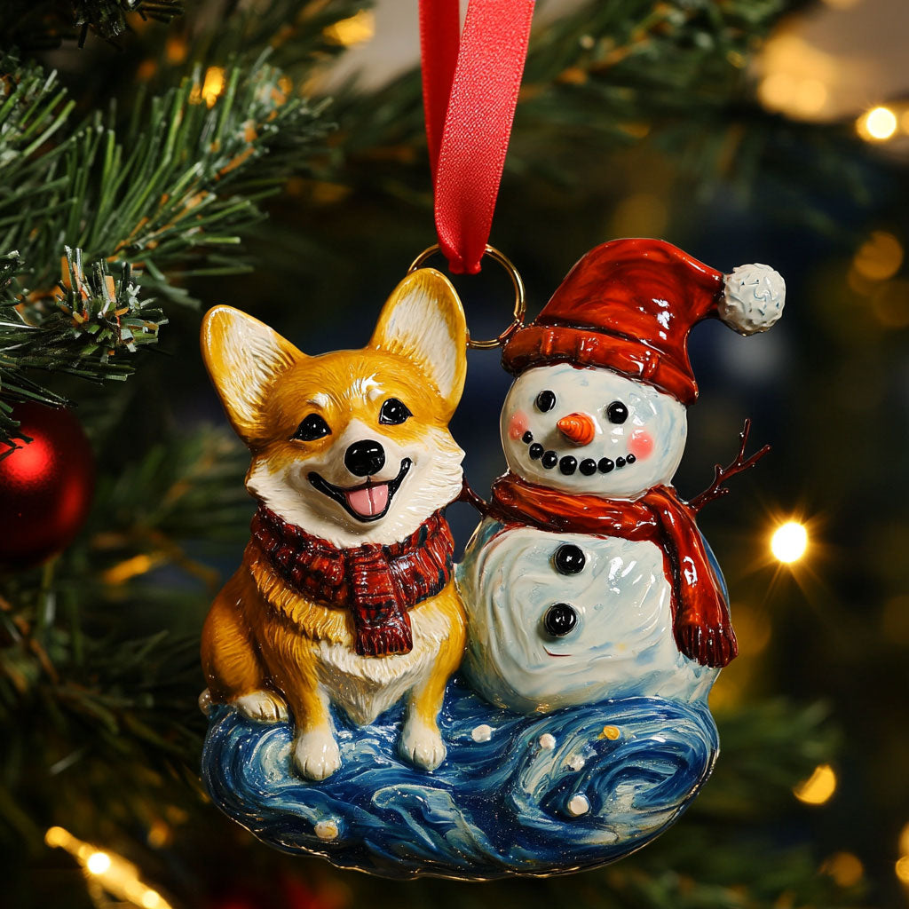 Shimmer Night Snowman WN0511077CL Christmas Ornament