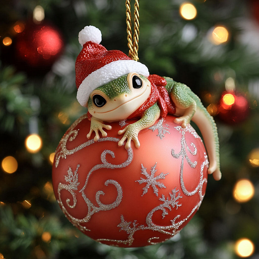 Festive Gecko CP0612002CL Christmas Ornament