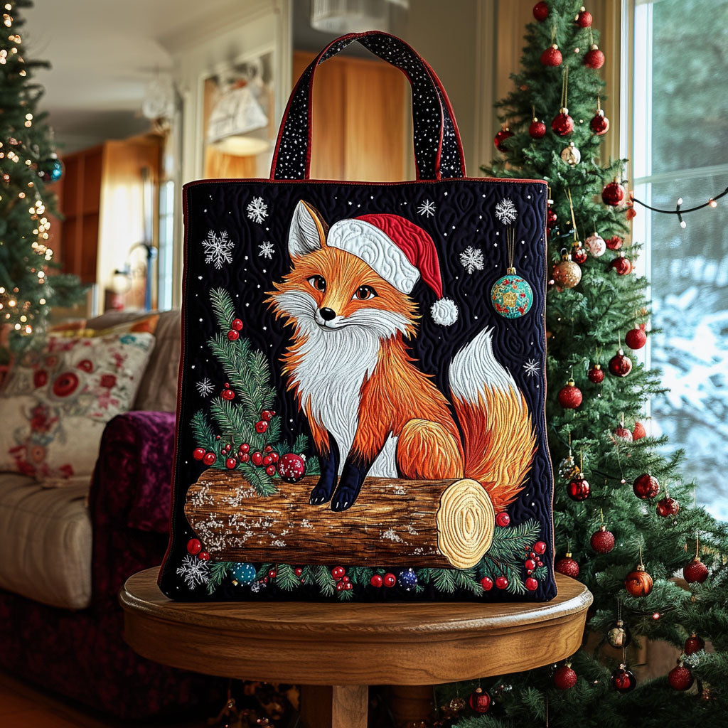 Christmas Fox KL2511010CL Quilted Tote Bag