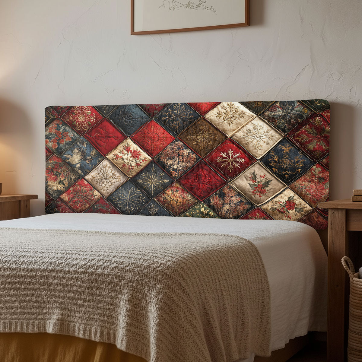 Vintage Patchwork CW2912038CL Quilted Headboard Slipcover