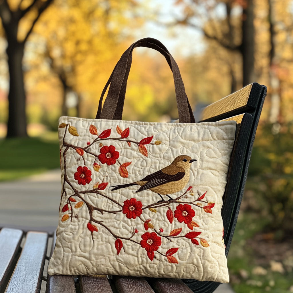 Bird Of Autumn WJ2310392CL Quilted Tote Bag