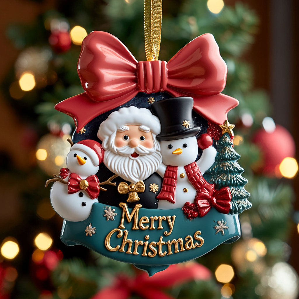 Merry Santa Friend CW0212041CL Christmas Ornament