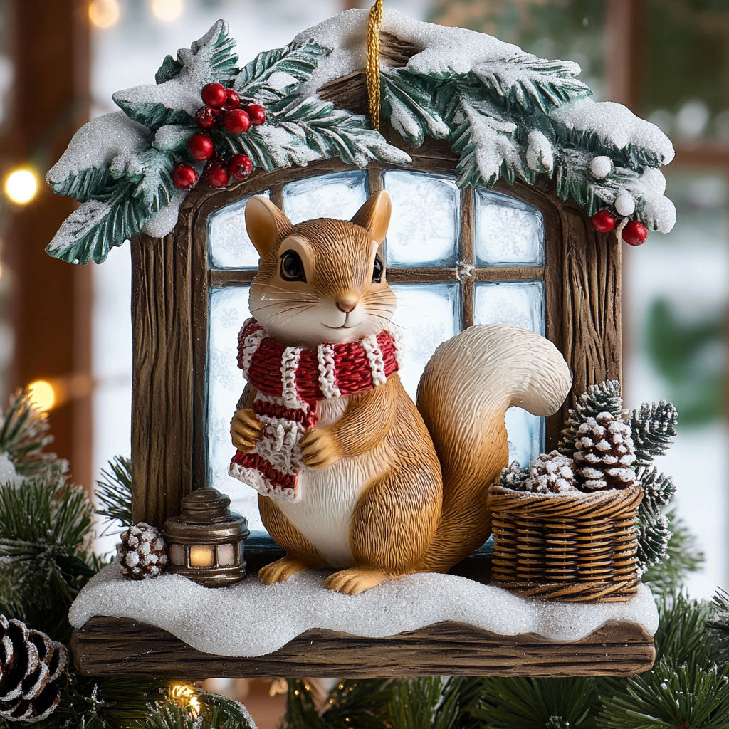 Snow Squirrel CW2611012CL Christmas Ornament